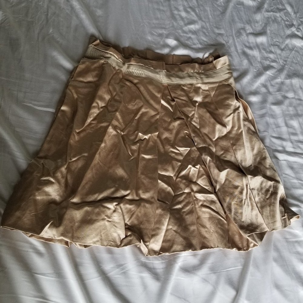 Club Monaco gold mini skirt